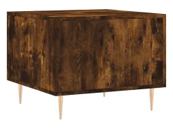 Conjunto de 2 Mesas de Centro | Mesa de apoio | Mesa de café 50x50x40 cm madeira processada cor fumado