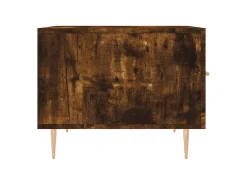 Conjunto de 2 Mesas de Centro | Mesa de apoio | Mesa de café 50x50x40 cm madeira processada cor fumado