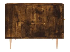 Conjunto de 2 Mesas de Centro | Mesa de apoio | Mesa de café 50x50x40 cm madeira processada cor fumado