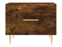 Conjunto de 2 Mesas de Centro | Mesa de apoio | Mesa de café 50x50x40 cm madeira processada cor fumado