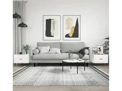 Conjunto de 2 Mesas de Centro | Mesa de apoio | Mesa de café 50x50x40 cm branco brilhante