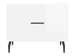 Conjunto de 2 Mesas de Centro | Mesa de apoio | Mesa de café 50x50x40 cm branco brilhante