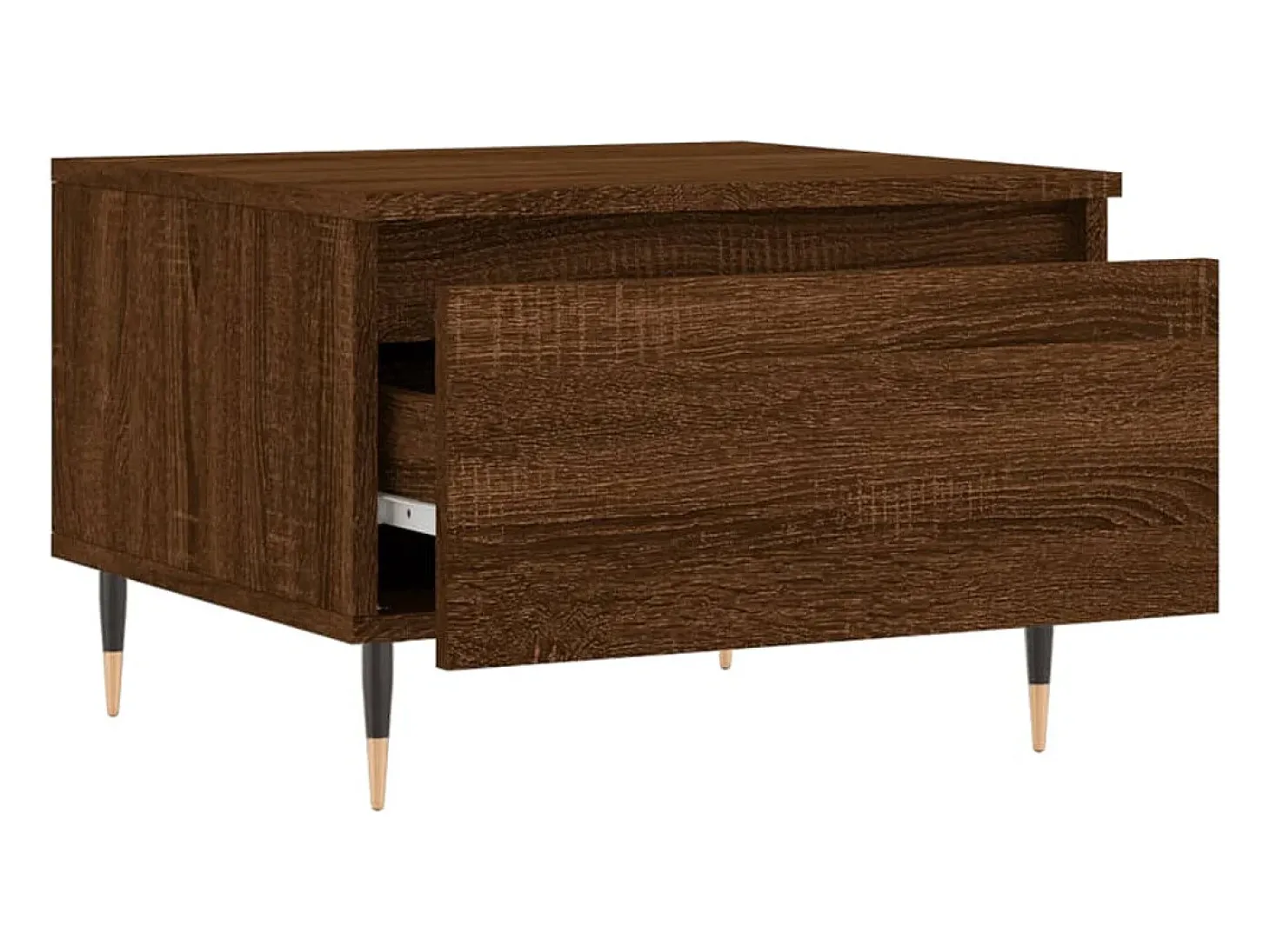 Conjunto de 2 Mesas de Centro | Mesa de apoio | Mesa de café 50x46x35 cm deriv. madeira carvalho castanho