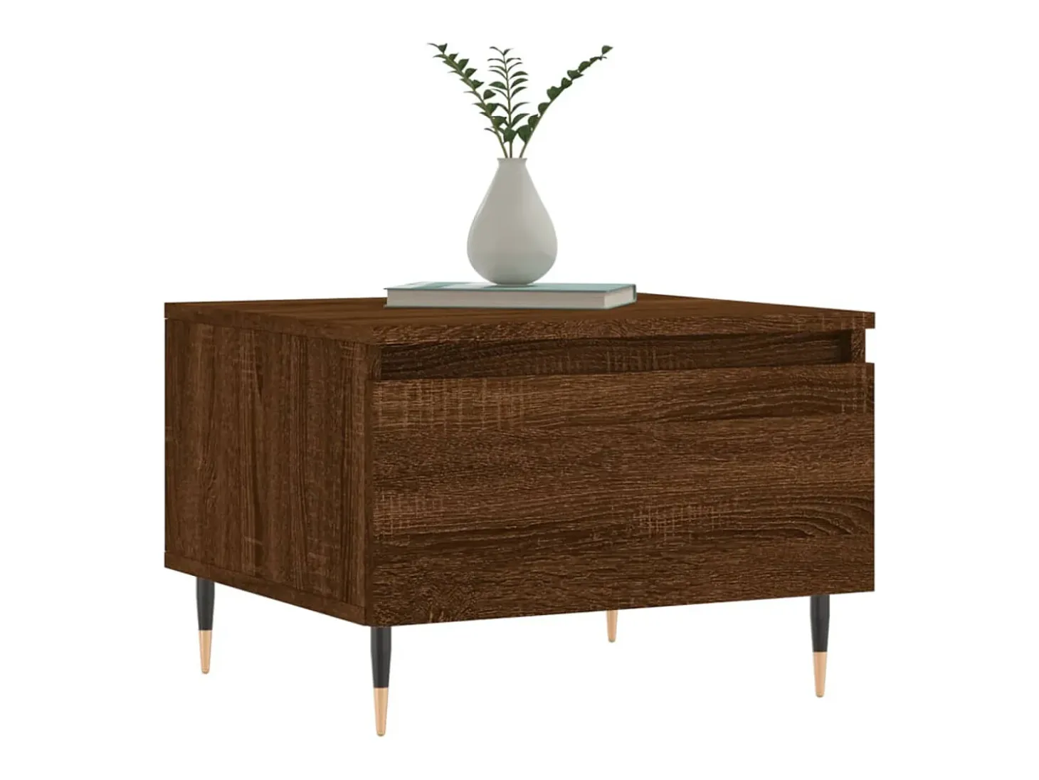 Conjunto de 2 Mesas de Centro | Mesa de apoio | Mesa de café 50x46x35 cm deriv. madeira carvalho castanho