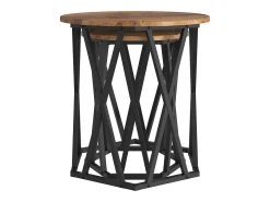 Conjunto de 2 Mesas de Centro | Mesa de apoio | Mesa de café Madeira antiga 50x50x50 cm