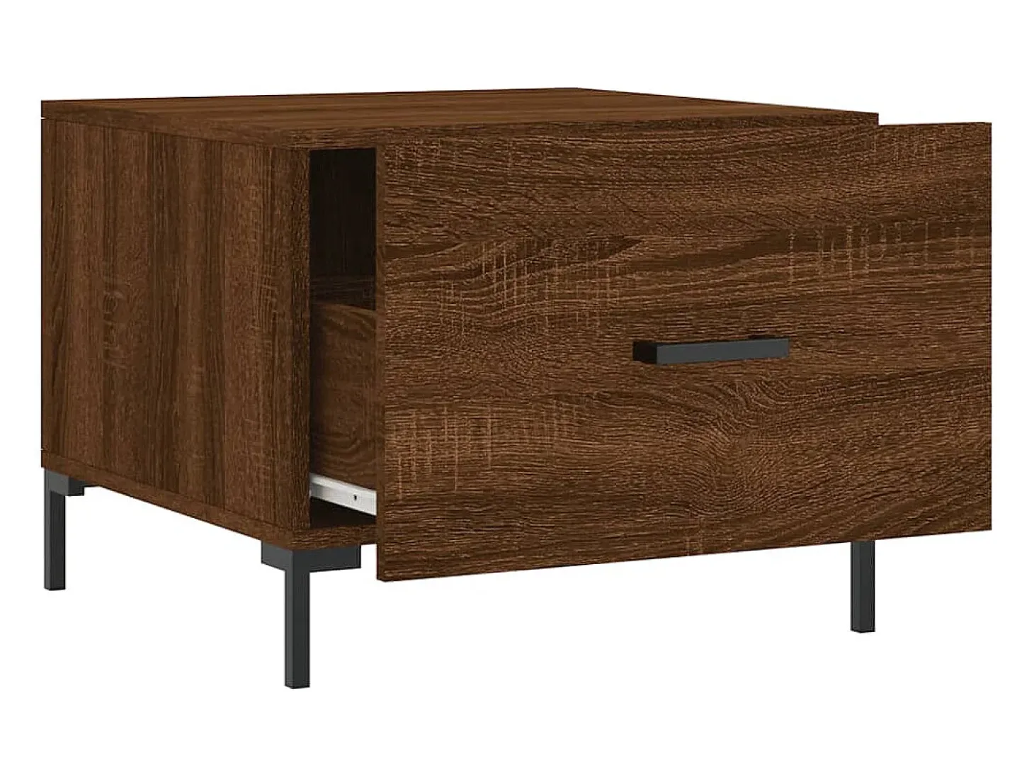 Conjunto de 2 Mesas de Centro | Mesa de apoio | Mesa de café 50x50x40 cm madeira proc. carvalho castanho