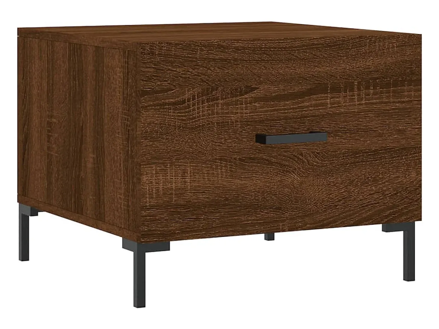 Conjunto de 2 Mesas de Centro | Mesa de apoio | Mesa de café 50x50x40 cm madeira proc. carvalho castanho