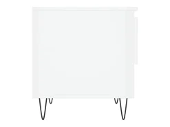 Conjunto de 2 Mesas de Centro | Mesa de apoio | Mesa de café 50x46x50cm deriv. madeira branco brilhante
