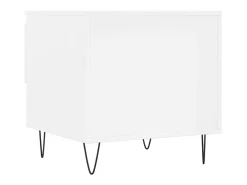Conjunto de 2 Mesas de Centro | Mesa de apoio | Mesa de café 50x46x50cm deriv. madeira branco brilhante