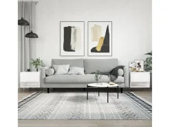 Conjunto de 2 Mesas de Centro | Mesa de apoio | Mesa de café 50x46x50cm deriv. madeira branco brilhante