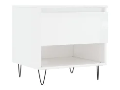 Conjunto de 2 Mesas de Centro | Mesa de apoio | Mesa de café 50x46x50cm deriv. madeira branco brilhante
