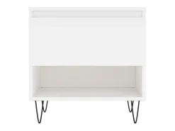 Conjunto de 2 Mesas de Centro | Mesa de apoio | Mesa de café 50x46x50cm deriv. madeira branco brilhante