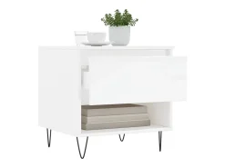 Conjunto de 2 Mesas de Centro | Mesa de apoio | Mesa de café 50x46x50cm deriv. madeira branco brilhante