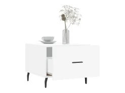 Conjunto de 2 Mesas de Centro | Mesa de apoio | Mesa de café 50x50x40 cm madeira processada branco