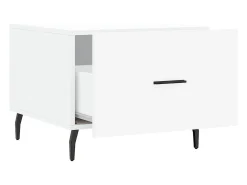Conjunto de 2 Mesas de Centro | Mesa de apoio | Mesa de café 50x50x40 cm madeira processada branco