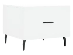 Conjunto de 2 Mesas de Centro | Mesa de apoio | Mesa de café 50x50x40 cm madeira processada branco