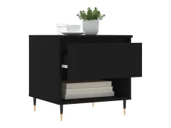Conjunto de 2 Mesas de Centro | Mesa de apoio | Mesa de café 50x46x50 cm derivados de madeira preto