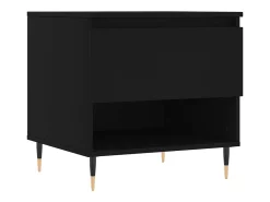 Conjunto de 2 Mesas de Centro | Mesa de apoio | Mesa de café 50x46x50 cm derivados de madeira preto