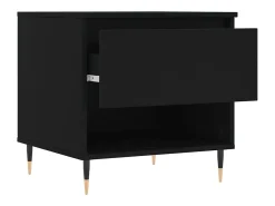Conjunto de 2 Mesas de Centro | Mesa de apoio | Mesa de café 50x46x50 cm derivados de madeira preto