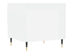 Conjunto de 2 Mesas de Centro | Mesa de apoio | Mesa de café 50x46x50cm deriv. madeira branco brilhante