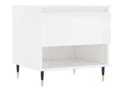 Conjunto de 2 Mesas de Centro | Mesa de apoio | Mesa de café 50x46x50cm deriv. madeira branco brilhante