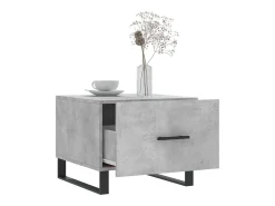 Conjunto de 2 Mesas de Centro | Mesa de apoio | Mesa de café 50x50x40 cm madeira processada cinza cimento