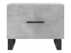 Conjunto de 2 Mesas de Centro | Mesa de apoio | Mesa de café 50x50x40 cm madeira processada cinza cimento