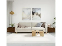 Conjunto de 2 Mesas de Centro | Mesa de apoio | Mesa de café 50x50x40 cm madeira proc. carvalho castanho