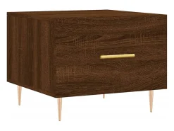 Conjunto de 2 Mesas de Centro | Mesa de apoio | Mesa de café 50x50x40 cm madeira proc. carvalho castanho