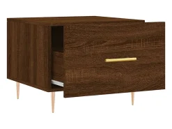 Conjunto de 2 Mesas de Centro | Mesa de apoio | Mesa de café 50x50x40 cm madeira proc. carvalho castanho