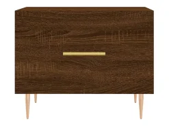 Conjunto de 2 Mesas de Centro | Mesa de apoio | Mesa de café 50x50x40 cm madeira proc. carvalho castanho