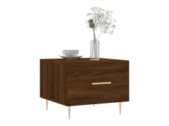 Conjunto de 2 Mesas de Centro | Mesa de apoio | Mesa de café 50x50x40 cm madeira proc. carvalho castanho