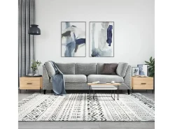 Conjunto de 2 Mesas de Centro | Mesa de apoio | Mesa de café 50x50x40cm deriv. madeira carvalho sonoma