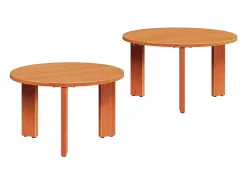 Conjunto de 2 Mesas de Centro | Mesa de apoio Castanho-mel 47.5x47.5x27 cm