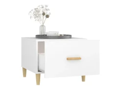 Conjunto de 2 Mesas de Centro | Mesa de apoio 50x50x40 cm madeira processada branco