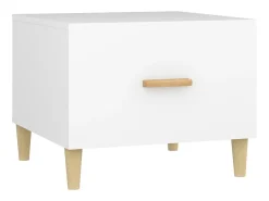 Conjunto de 2 Mesas de Centro | Mesa de apoio 50x50x40 cm madeira processada branco
