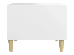 Conjunto de 2 Mesas de Centro | Mesa de apoio 50x50x40 cm madeira processada branco