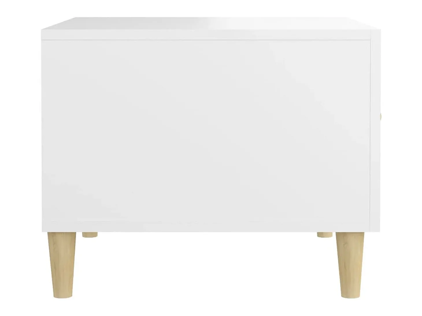 Conjunto de 2 Mesas de Centro | Mesa de apoio 50x50x40 cm madeira processada branco