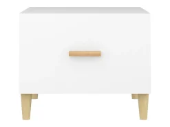 Conjunto de 2 Mesas de Centro | Mesa de apoio 50x50x40 cm madeira processada branco