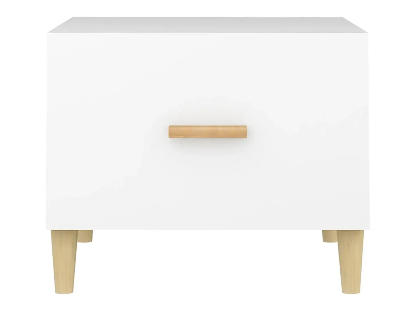 Conjunto de 2 Mesas de Centro | Mesa de apoio 50x50x40 cm madeira processada branco