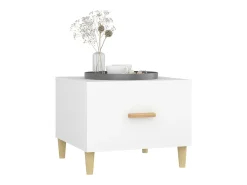 Conjunto de 2 Mesas de Centro | Mesa de apoio 50x50x40 cm madeira processada branco