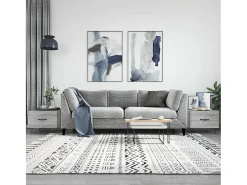 Conjunto de 2 Mesas de Centro | Mesa de apoio | Mesa de café 50x50x40 cm madeira proc. sonoma cinza