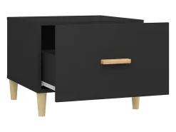Conjunto de 2 Mesas de Centro | Mesa de apoio 50x50x40 cm madeira processada preto