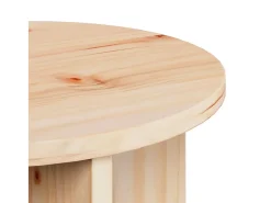 Conjunto de 2 Mesas de Centro | Mesa de apoio Natural 39.5x39.5x30 cm