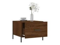 Conjunto de 2 Mesas de Centro | Mesa de apoio | Mesa de café 50x50x40 cm madeira proc. carvalho castanho