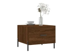Conjunto de 2 Mesas de Centro | Mesa de apoio | Mesa de café 50x50x40 cm madeira proc. carvalho castanho