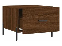 Conjunto de 2 Mesas de Centro | Mesa de apoio | Mesa de café 50x50x40 cm madeira proc. carvalho castanho