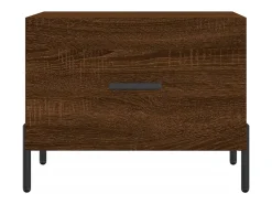 Conjunto de 2 Mesas de Centro | Mesa de apoio | Mesa de café 50x50x40 cm madeira proc. carvalho castanho