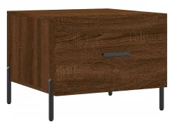 Conjunto de 2 Mesas de Centro | Mesa de apoio | Mesa de café 50x50x40 cm madeira proc. carvalho castanho