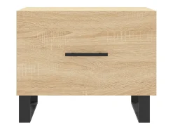 Conjunto de 2 Mesas de Centro | Mesa de apoio | Mesa de café 50x50x40cm deriv. madeira carvalho sonoma